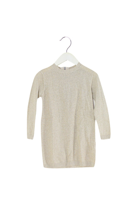 A Gold Long Sleeve Dresses from CdeC in size 3T for girl. (Front View)