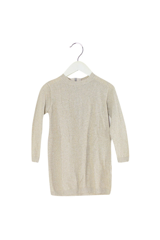 A Gold Long Sleeve Dresses from CdeC in size 3T for girl. (Front View)