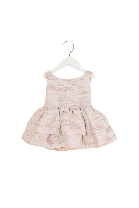 A Pink Sleeveless Dresses from Tachéri in size 6-12M for girl. (Front View)
