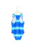 A Blue Swimsuits from Zoggs in size 6T for girl. (Back View)