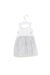 A Silver Sleeveless Dresses from Seed in size 3-6M for girl. (Back View)