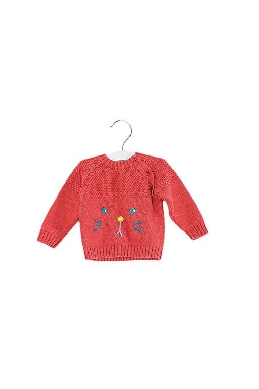 A Red Knit Sweaters from CIGOGNE Bébé in size 6-12M for girl. (Front View)