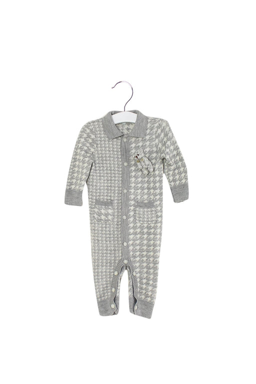 A Grey Long Sleeve Jumpsuits from Nicholas & Bears in size 3-6M for boy. (Front View)