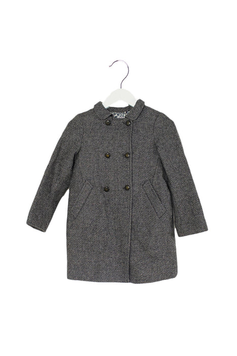 A Grey Coats from Bonpoint in size 6T for girl. (Front View)