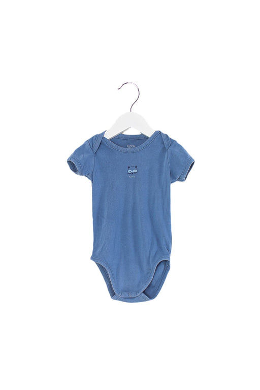 A Blue Short Sleeve Bodysuits from Bout'Chou in size 18-24M for boy. (Front View)