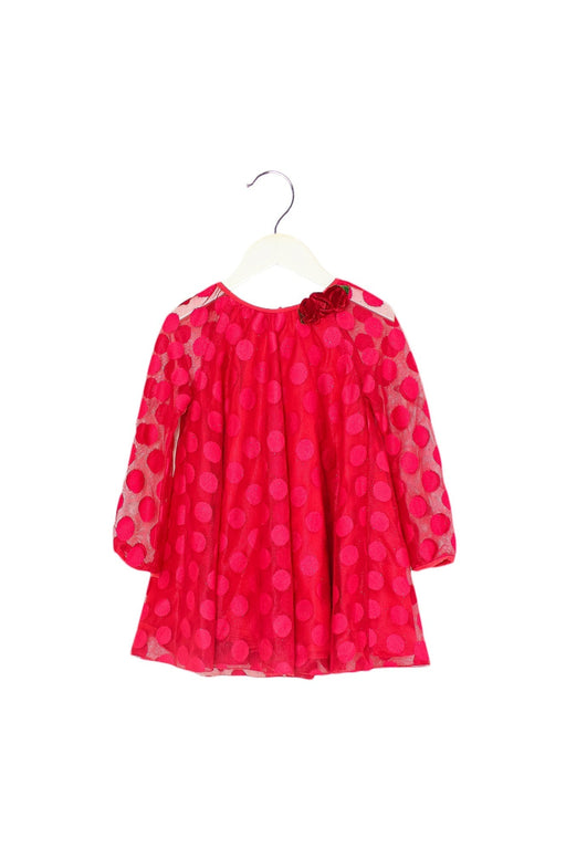 A Red Long Sleeve Dresses from Pippa & Julie in size 3T for girl. (Front View)