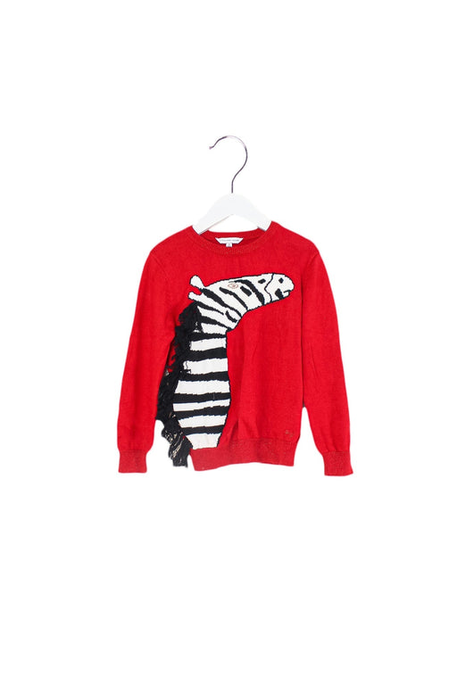 A Red Knit Sweaters from Little Marc Jacobs in size 5T for girl. (Front View)