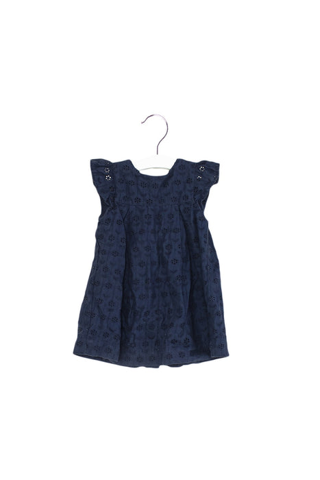A Navy Short Sleeve Dresses from Jacadi in size 12-18M for girl. (Front View)