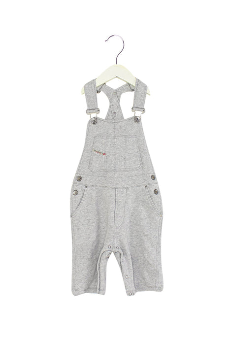 A Grey Overall Shorts from Diesel in size 18-24M for boy. (Front View)