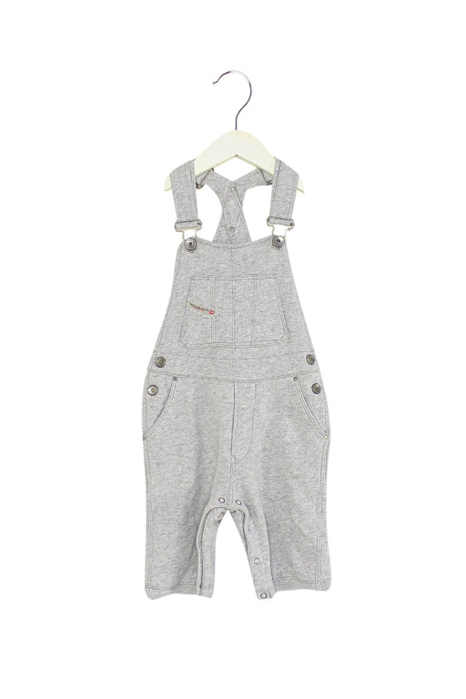 A Grey Overall Shorts from Diesel in size 18-24M for boy. (Front View)