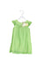 A Green Short Sleeve Dresses from Kingkow in size 6T for girl. (Front View)