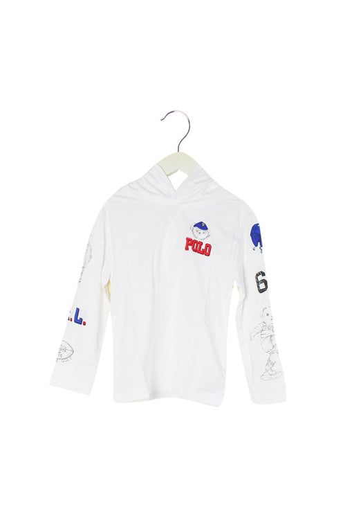 A White Long Sleeve Tops from Polo Ralph Lauren in size 4T for boy. (Front View)