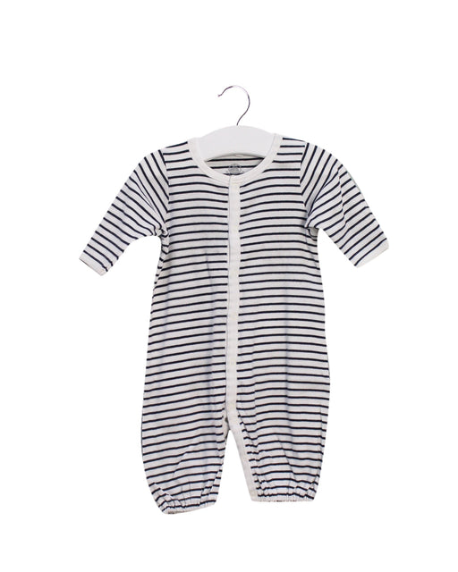 A Black Long Sleeve Jumpsuits from Petit Bateau in size 0-3M for boy. (Front View)