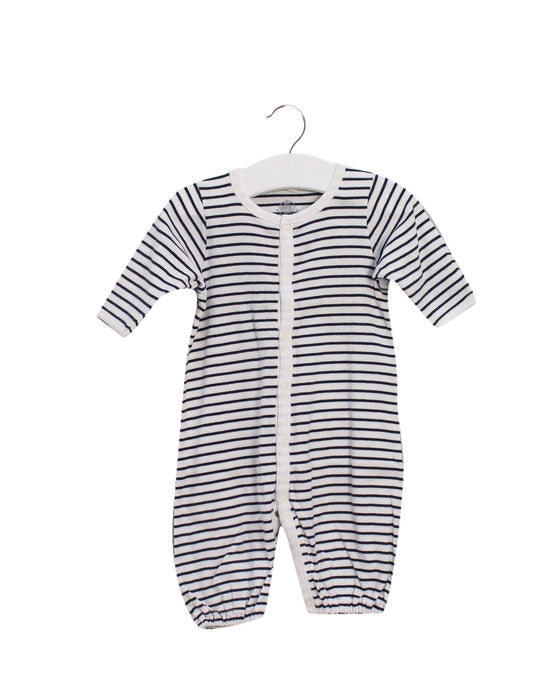 A Black Long Sleeve Jumpsuits from Petit Bateau in size 0-3M for boy. (Front View)