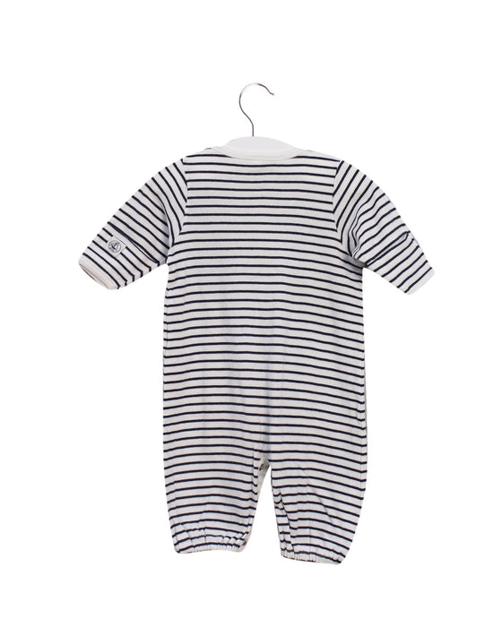 A Black Long Sleeve Jumpsuits from Petit Bateau in size 0-3M for boy. (Back View)