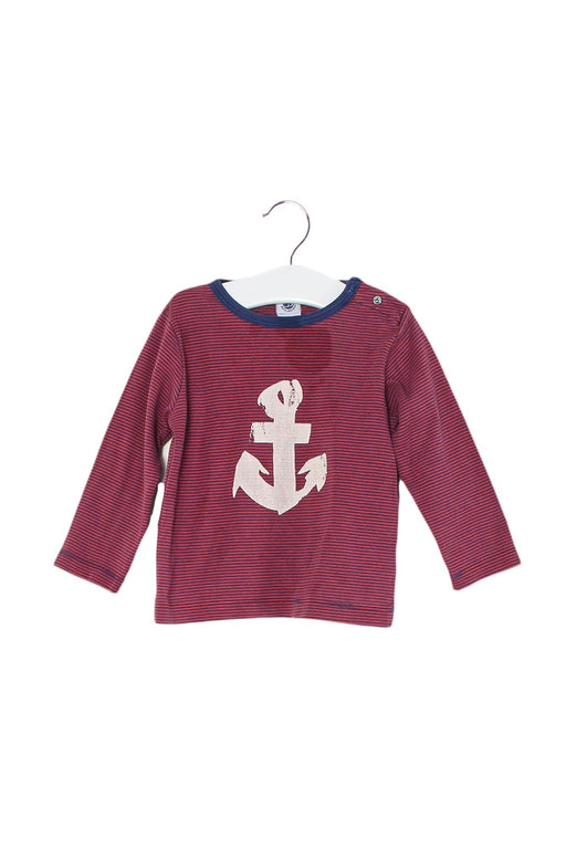 A Red Long Sleeve Tops from Petit Bateau in size 2T for boy. (Front View)
