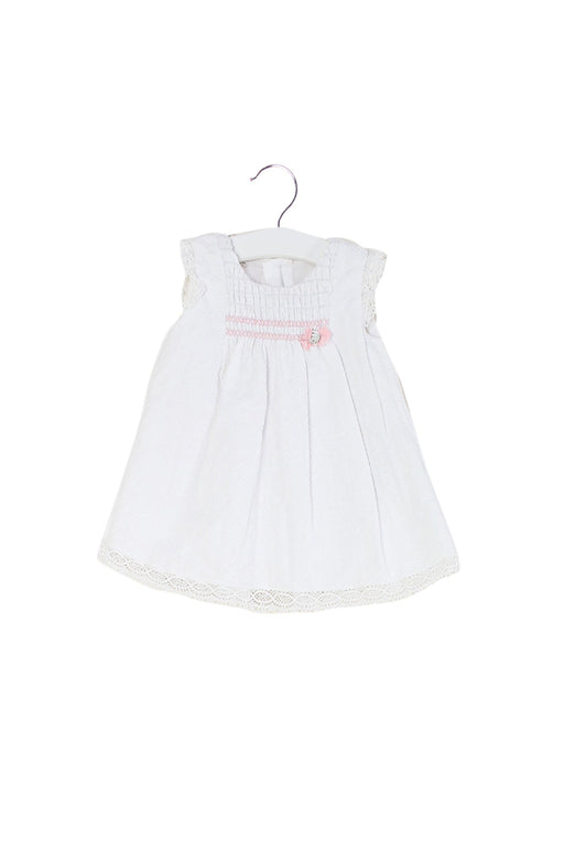 A White Sleeveless Dresses from Paz Rodriguez in size 3-6M for girl. (Front View)