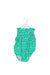 A Green Sleeveless Bodysuits from Seed in size 0-3M for girl. (Front View)