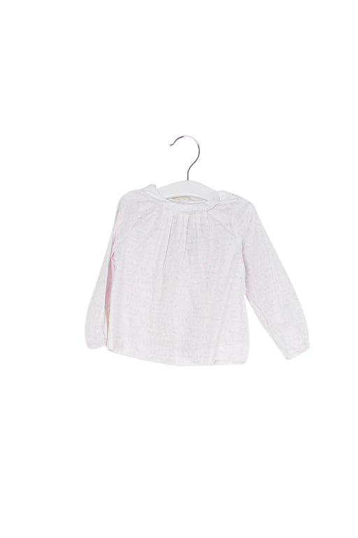 A Pink Long Sleeve Tops from Jacadi in size 18-24M for girl. (Front View)