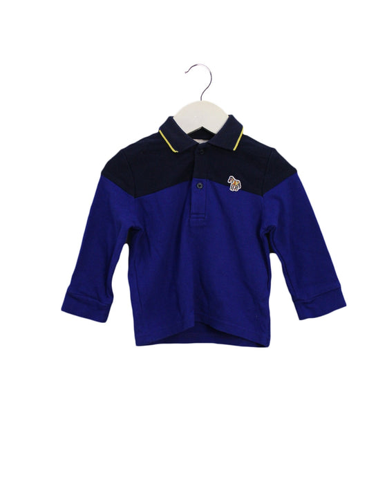A Blue Long Sleeve Polos from Paul Smith in size 12-18M for boy. (Front View)