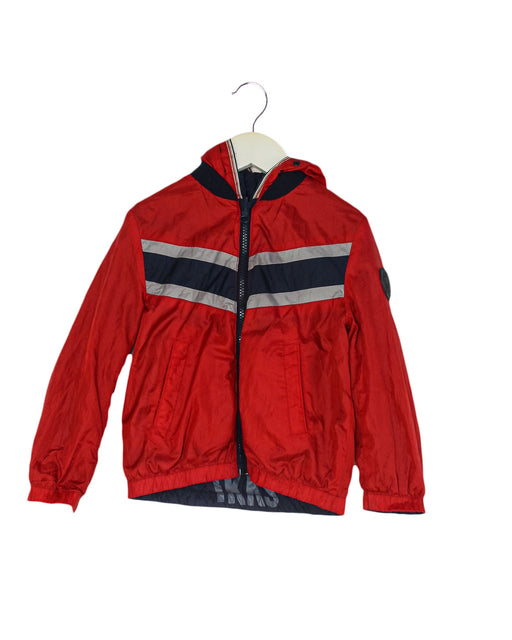 A Red Lightweight Jackets from IKKS in size 4T for boy. (Front View)
