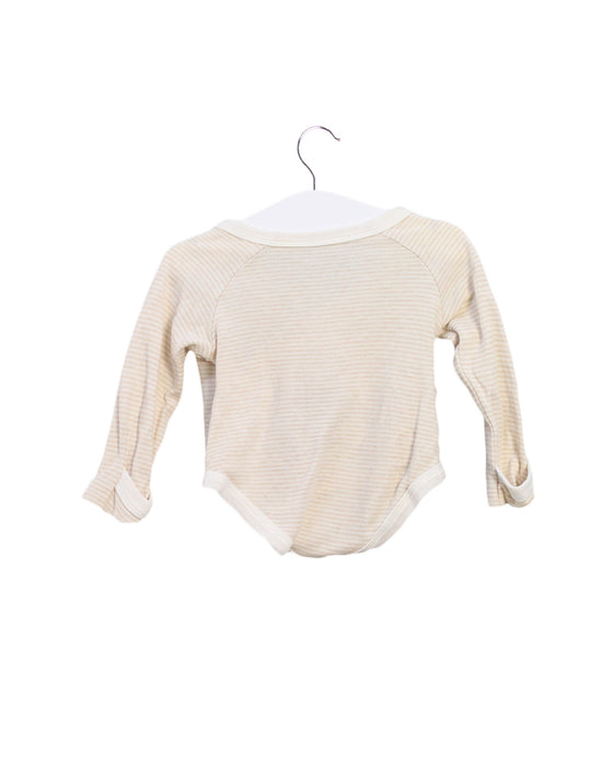 A Beige Long Sleeve Bodysuits from Natures Purest in size 0-3M for boy. (Back View)