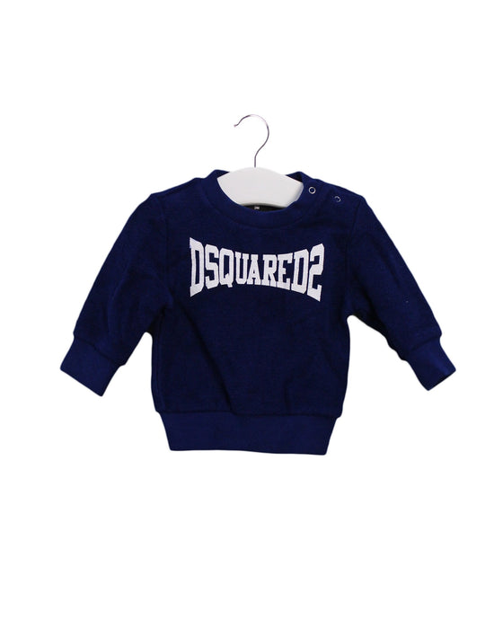 A Blue Crewneck Sweatshirts from DSquared2 in size 0-3M for boy. (Front View)