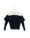 A Navy Knit Sweaters from Comme Moi in size 4T for girl. (Front View)