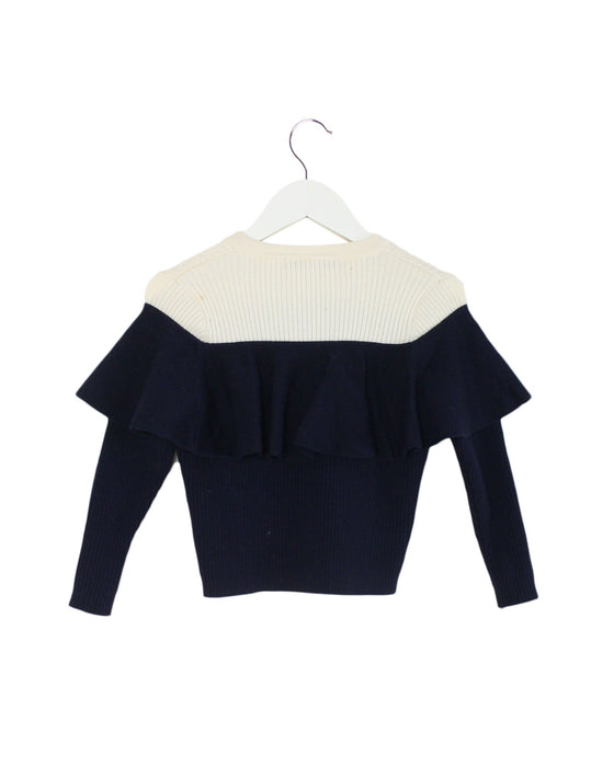 A Navy Knit Sweaters from Comme Moi in size 4T for girl. (Back View)