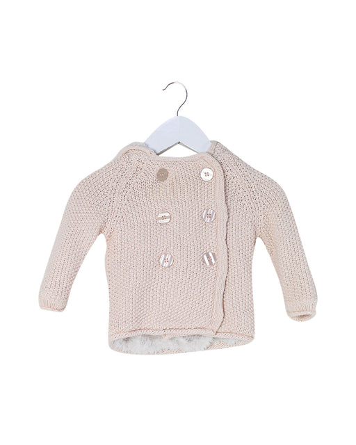 A Pink Knit Sweaters from The Little Tailor in size 3-6M for girl. (Front View)