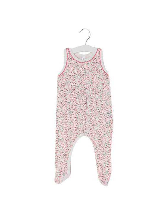 A Pink Sleeveless Jumpsuits from Petit Bateau in size 3-6M for girl. (Front View)