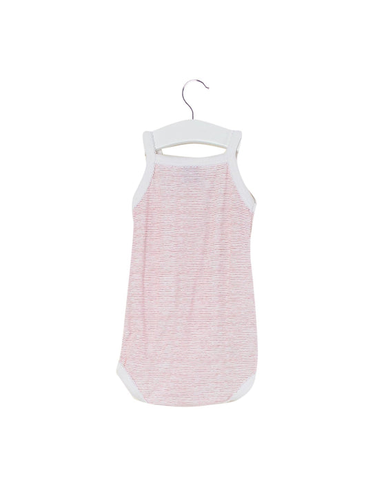 A Pink Sleeveless Bodysuits from Petit Bateau in size 3-6M for girl. (Back View)