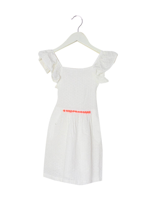 A White Sleeveless Dresses from Louise Misha in size 6T for girl. (Front View)