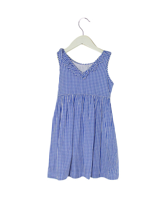 A Blue Sleeveless Dresses from CPC in size 5T for girl. (Back View)
