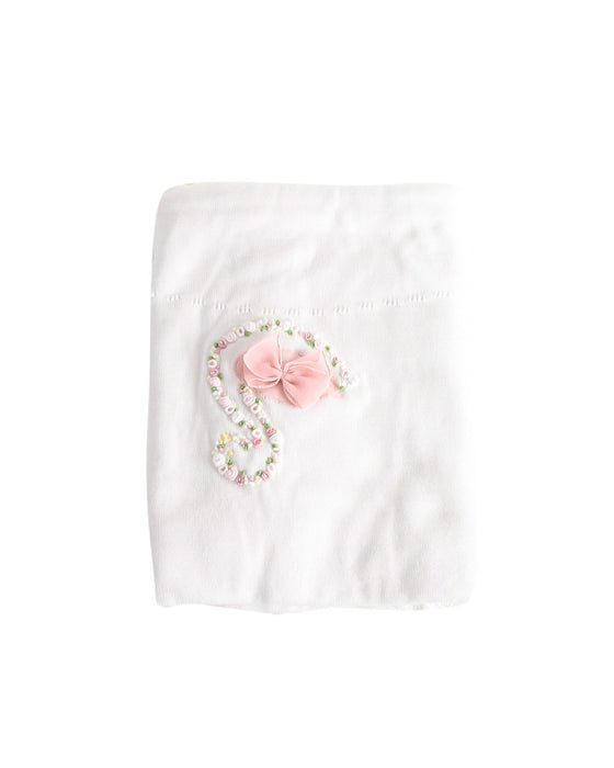 A White Blankets from Chickeeduck in size O/S for girl. (Front View)