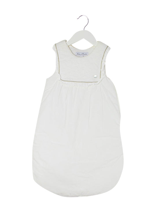 A White Sleepsacs from Tartine et Chocolat in size 0-3M for girl. (Front View)