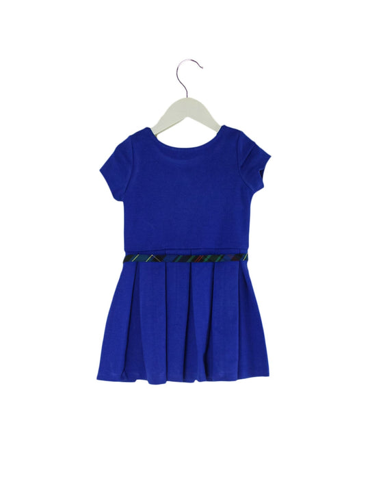 A Blue Short Sleeve Dresses from Polo Ralph Lauren in size 3T for girl. (Back View)