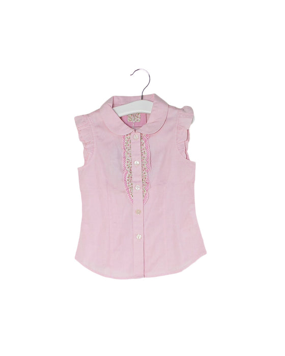 A Pink Sleeveless Tops from Nicholas & Bears in size 4T for girl. (Front View)