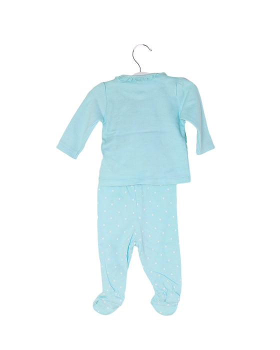 A Blue Pyjama Sets from Petit Lem in size 0-3M for girl. (Back View)