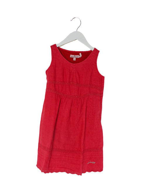 A Pink Sleeveless Dresses from Juicy Couture in size 6T for girl. (Front View)