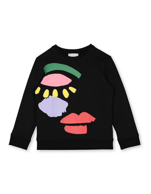 A Black Crewneck Sweatshirts from Stella McCartney in size 5T for boy. (Front View)