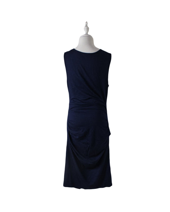 A Navy Sleeveless Dresses from Ingrid & Isabel in size L for maternity. (Back View)