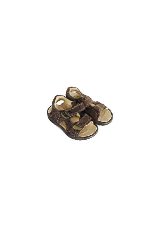 A Brown Sandals from Primigi in size 4T for boy. (Front View)