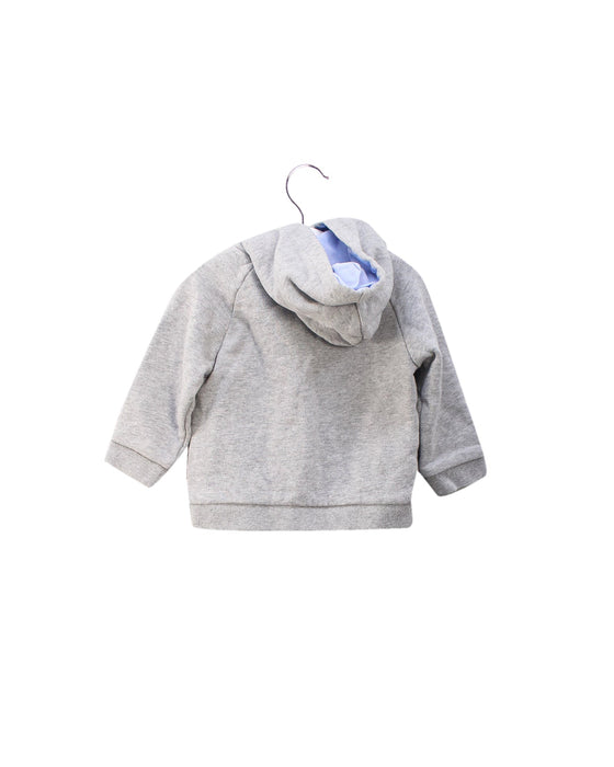 A Grey Zippered Sweatshirts from Jacadi in size 12-18M for girl. (Back View)