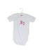 A White Short Sleeve Bodysuits from Seed in size 3-6M for girl. (Front View)