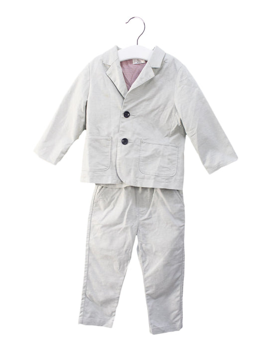 A Grey Suits from Kingkow in size 18-24M for boy. (Front View)