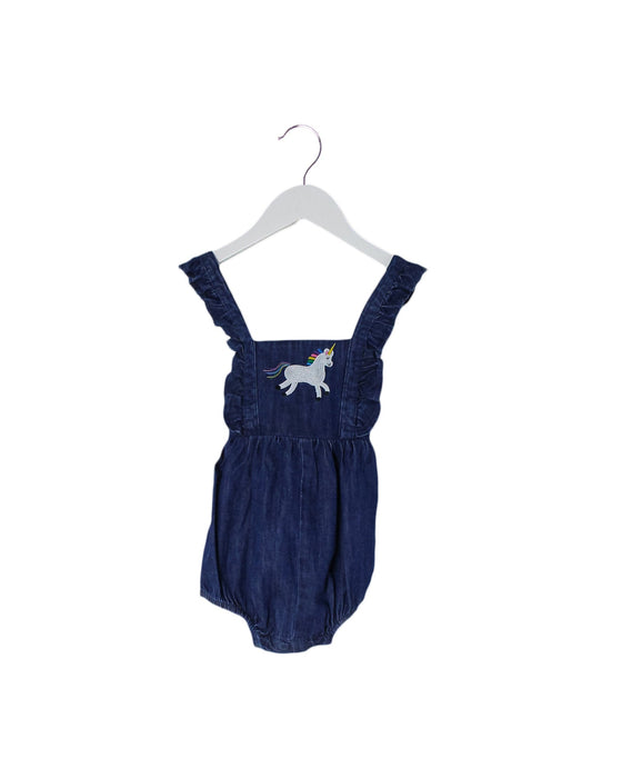 A Blue Overall Shorts from Hanna Andersson in size 18-24M for girl. (Front View)