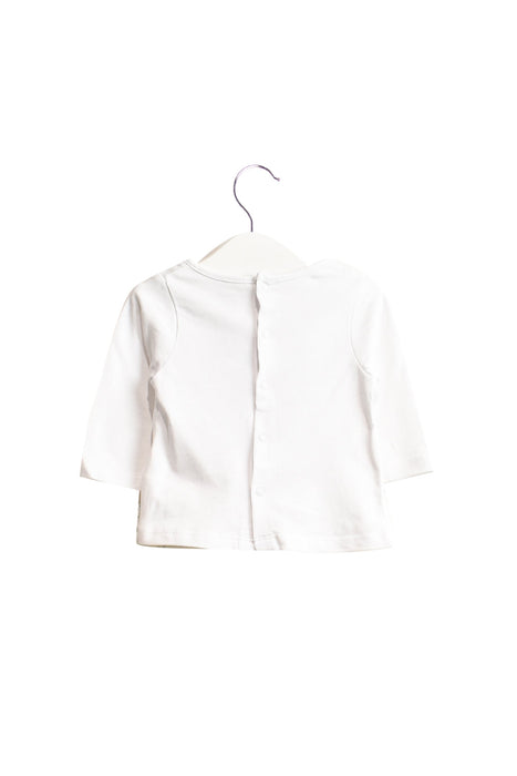 A White Long Sleeve Tops from null in size 0-3M for girl. (Back View)