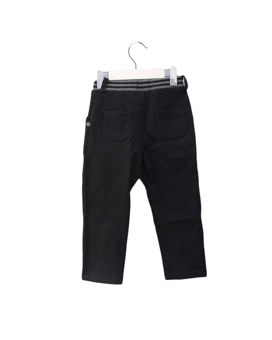 A Black Sweatpants from Momonittu in size 2T for boy. (Back View)