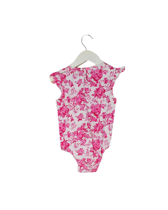 A Pink Bodysuits from and the little dog laughed in size 12-18M for girl. (Back View)